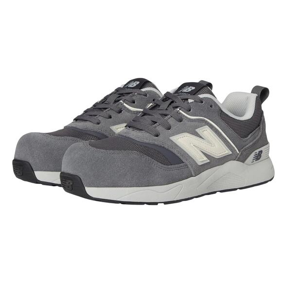 New Balance Men Work Elite Lite Composite Toe Sneakers US 8 Wide Grey Suede EUC main image 12
